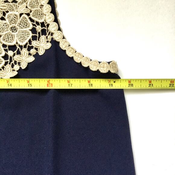 Lilly Pulitzer Nala Lace Soft Shift Sleeveless Dress True Navy Size 10 - Picture 8 of 8